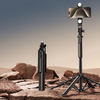 Selfie stick WH181D-Y1S 1.75m aluminum alloy telescopic tripod with dual lamp and phone holder - black - 1. kép