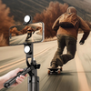 Selfie stick WH181D-Y1S 1.75m aluminum alloy telescopic tripod with dual lamp and phone holder - black - 4. kép