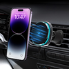 Wozinsky WCT5-Q6S2Y Car Holder with Qi/MagSafe 15W Inductive Charger for Ventilation Grill with Fan - Black - 2. kép