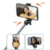 Selfie bot WHS1Y teleszkópos tripod 1m telefon tartóval - fekete - 1. kép