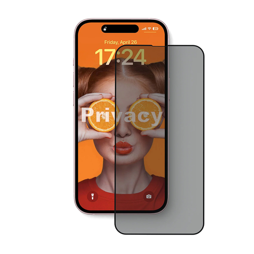 ANANK - 2.5D háromszorosan megerősített 180°-os betekintésvédő képernyővédő - iPhone 16 Pro Max - Átlátszó üvegfólia