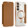 Samsung Galaxy S23 Plus - Techsuit SmartMag könyvtok - Barna tok - 0. kép