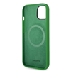 Lacoste Liquid Silicone Microfiber Croc Logo MagSafe tok iPhone 14-hez Zöld - 4. kép