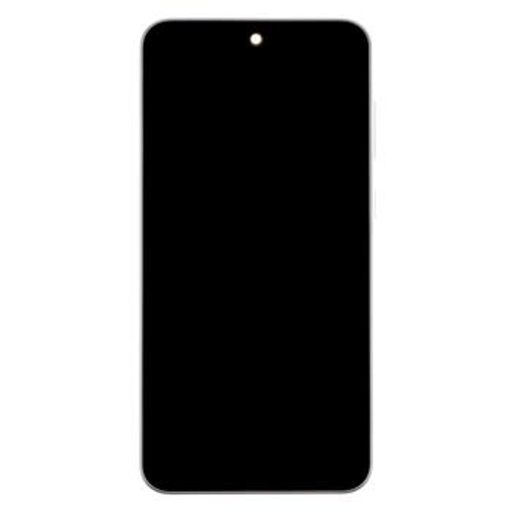 LCD kijelző + Érintőegység + Előlapi borítás Samsung A366B Galaxy A36 5G fehér (Service Pack)