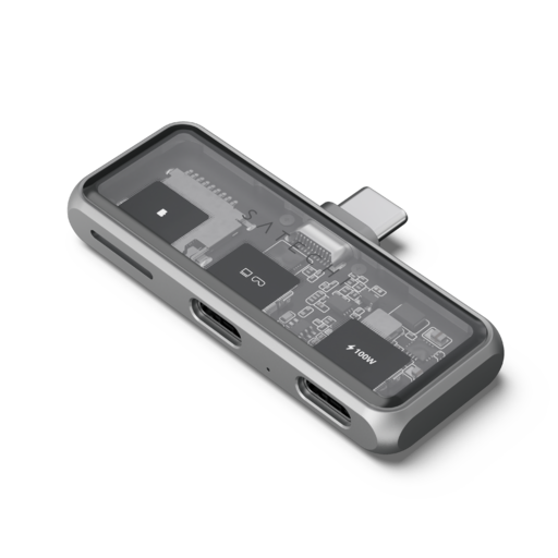 Satechi Mobile XR Hub with dual USB-C and microSD - Space Gray