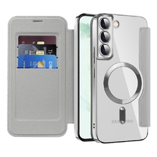 Techsuit - SmartMag könyv tok - Samsung Galaxy S22 Plus 5G - Szürke