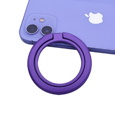 Techsuit - MagSafe telefontartó gyűrű (MPR3) - kerek forma, alumíniumötvözet, 3M - lila.