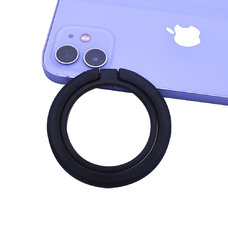Techsuit - MagSafe Telefon Gyűrű (MPR3) - Kör Alakú, Alumínium Ötvözet, 3M - Fekete.