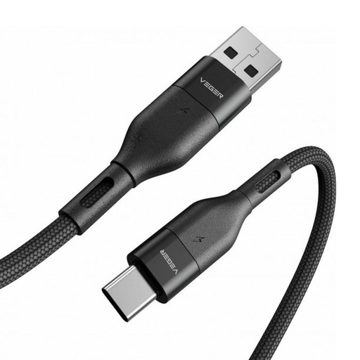 VEGER kábel USB A - Type C PD 5A 100W AC03 1,2 m fekete