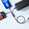 VEGER kábel 3 az 1-ben USB A - Villám / Type-C / Micro USB 2A 12W V303 1,2 m fekete - 1. kép