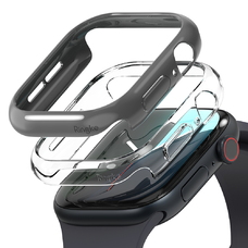 Ringke - Slim (2 darabos) - Apple Watch 10 42 mm - Átlátszó / Sötétszürke tok