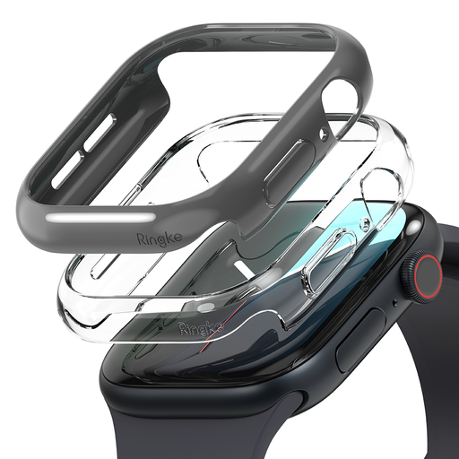 Ringke - Slim (2 darabos) - Apple Watch 10 42 mm - Átlátszó / Sötétszürke tok Ringke - Slim (2 darabos) - Apple Watch 10 42 mm - Átlátszó / Sötétszürke tok