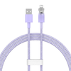 Baseus Lightning Explorer sorozatú gyorstöltő kábel USB-A, 1m, 2,4A (lila) - 1. kép