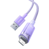 Baseus Lightning Explorer sorozatú gyorstöltő kábel USB-A, 1m, 2,4A (lila) - 2. kép