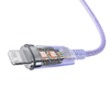 Baseus Lightning Explorer sorozatú gyorstöltő kábel USB-A, 1m, 2,4A (lila) - 4. kép