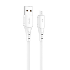 Vipfan Colorful X12 USB és Micro USB kábel, 3A, 1m (fehér)