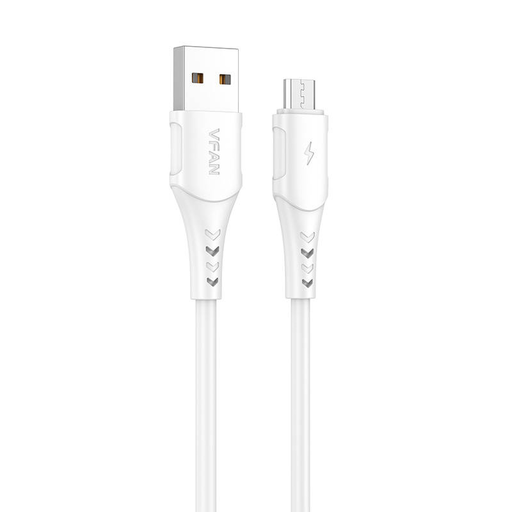 Vipfan Colorful X12 USB és Micro USB kábel, 3A, 1m (fehér)