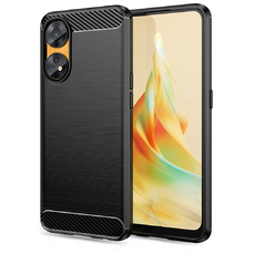  Oppo Reno8 T - Szén-szilikon tok - Fekete