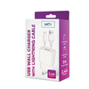 Setty töltő 1x USB 2,4A fehér + Lightning kábel 1,0 m ÚJ - 1. kép
