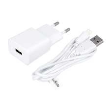 Maxlife MXTC-01 töltő 1x USB 2.1A fehér + Lightning kábel