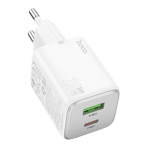 HOCO töltő USB A + Type C PD QC 3A 20W N41 fehér