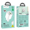 HOCO töltő USB A + Type C + kábel Type C - Lightning PD QC 3A 20W N41 fehér - 2. kép