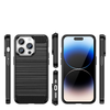 Carbon Case iPhone 14 Pro Max rugalmas gél hátlap fekete tok - 0. kép