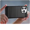 Carbon Case iPhone 14 Pro Max rugalmas gél hátlap fekete tok - 3. kép