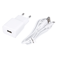 Maxlife MXTC-01 töltő 1x USB 1A fehér + microUSB kábel