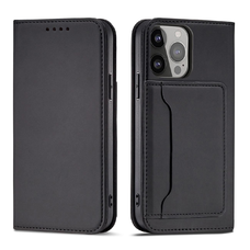 Magnet Card tok iPhone 13 Prohoz kártyatartó tok fekete