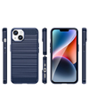 Carbon fliptok iPhone 14 tok hajlékony gél hátlap kék - 0. kép