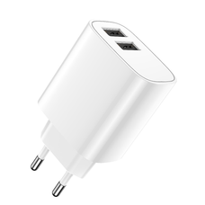 Forever hálózati töltő 2xUSB 2,4A LS-03 fehér