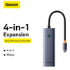  Baseus - Dokkolóállomás Lite Széria (B0005280A813-03) - Type-C 4x USB3.0-hoz, 5Gbps - Űrszürke - 1. kép