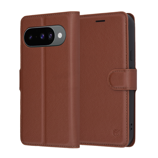  Techsuit - Bőr Tok - Google Pixel 10 / 10 Pro - Barna tok