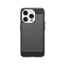 Rugalmas karbon mintázatú tok iPhone 15 Pro Carbon Case - fekete tok