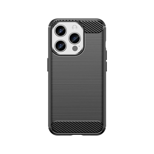 Rugalmas karbon mintázatú tok iPhone 15 Pro Carbon Case - fekete tok