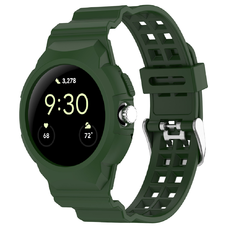  Óraszíj - Techsuit (W065) - Google Pixel Watch / Watch 2 / Watch 3 41mm - Zöld.