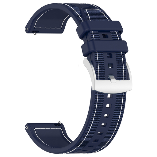Huawei Watch GT 2 (46mm)/GT 2 Pro/GT 3 Pro (46mm)/Ultimate, Xiaomi Watch S1 - Techsuit óraszíj 22mm (W051) - Sötétkék.
