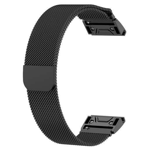Techsuit - Gyorscsatlakozós Óraszíj 26 mm (W009) - Garmin Fenix 3/3 HR/5X/5X Plus/6X/6X Pro/7X/7X Pro Solar - Fekete.