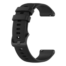 Techsuit óraszíj 18mm (W006) - a következőkhöz: Huawei Watch GT 4 (41mm)/W1/Honor Watch S1/Garmin Venu 2S/Vivoactive 4S - Fekete.