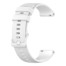 Techsuit 18 mm-es óraszíj - Fehér (W006) - Kompatibilis Huawei Watch GT 4 (41mm), W1, Honor Watch S1, Garmin Venu 2S, Vivoactive 4S készülékekkel.
