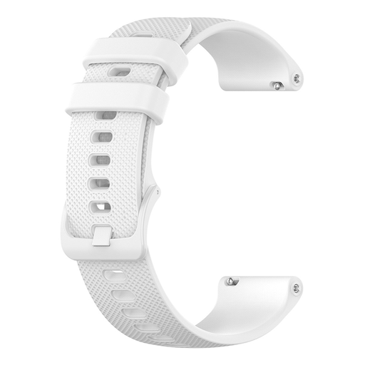 Techsuit 18 mm-es óraszíj - Fehér (W006) - Kompatibilis Huawei Watch GT 4 (41mm), W1, Honor Watch S1, Garmin Venu 2S, Vivoactive 4S készülékekkel.