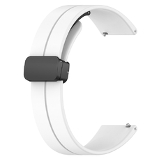 18 mm-es Techsuit óraszíj (W011) - alkalmas Huawei Watch GT 4 (41mm)/W1/Honor Watch S1/Garmin Venu 2S/Vivoactive 4S órákhoz - Fehér.