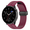 Bordeaux színű Techsuit - 18 mm-es óraszíj (W011) - Kompatibilis Huawei Watch GT 4 (41mm), Huawei W1, Honor Watch S1, Garmin Venu 2S, Garmin Vivoactive 4S órákkal. - 0. kép