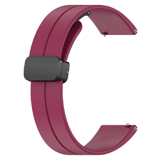Bordeaux színű Techsuit - 18 mm-es óraszíj (W011) - Kompatibilis Huawei Watch GT 4 (41mm), Huawei W1, Honor Watch S1, Garmin Venu 2S, Garmin Vivoactive 4S órákkal.