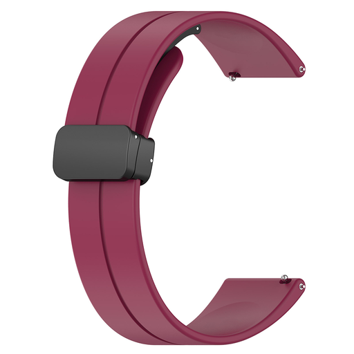 Bordeaux színű Techsuit - 18 mm-es óraszíj (W011) - Kompatibilis Huawei Watch GT 4 (41mm), Huawei W1, Honor Watch S1, Garmin Venu 2S, Garmin Vivoactive 4S órákkal.