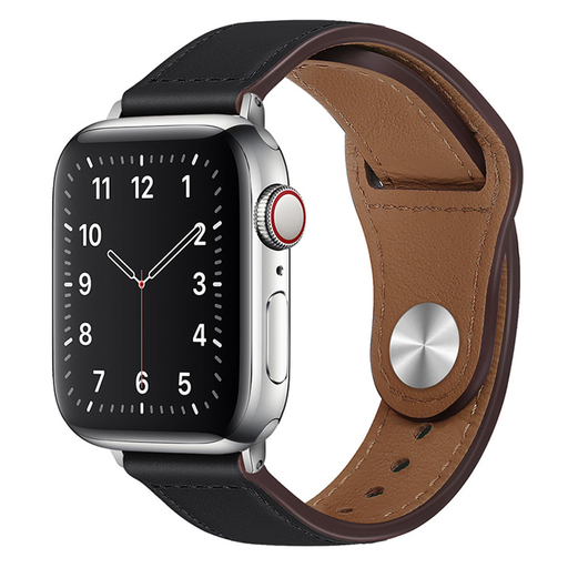 Férfi Techsuit óraszíj (W033) - Apple Watch modellekhez 1/2/3/4/5/6/7/8/9/10/SE/SE 2/Ultra/Ultra 2 (42/44/45/46/49mm) - Fekete.