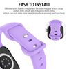 Apple Watch szíj - Techsuit (W031) - az 1/2/3/4/5/6/7/8/9/10/SE/SE 2/Ultra/Ultra 2 (42/44/45/46/49mm) modellekhez - Sötétlila. - 3. kép