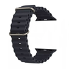 Apple Watch szíj (Techsuit - W038) - Apple Watch 1/2/3/4/5/6/7/8/9/10/SE/SE 2/Ultra/Ultra 2 (42/44/45/46/49mm) - Fekete. - 2. kép