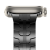 Apple Watch szíj - Techsuit (W063) - Apple Watch 1/2/3/4/5/6/7/8/9/10/SE/SE 2/Ultra/Ultra 2 (42/44/45/46/49mm) - Fekete Narancs - 1. kép